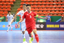 Phạm Đức Hòa cùng đồng đội cần phải đánh bại Futsal Trung Quốc. (Nguồn: VFF)