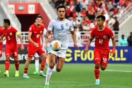 U23 Uzbekistan (áo trắng) vượt qua Indonesia để vào chung kết U23 châu Á 2024. (Nguồn: AFC)