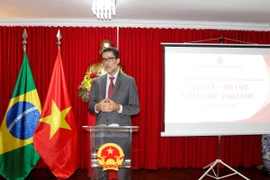 Thứ trưởng Ngoại giao Eduardo Paes Saboia phát biểu tại buổi Gặp gỡ Hữu nghị Việt Nam/Brazil. (Ảnh do Đại sứ quán Việt Nam tại Brazil cung cấp)