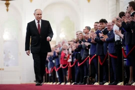 Ông Vladimir Putin tại lễ nhậm chức Tổng thống Liên bang Nga nhiệm kỳ thứ 5 ở Moskva, ngày 7/5. (Ảnh: AFP/TTXVN)