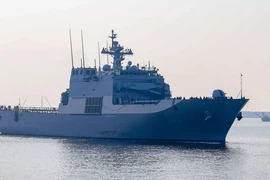 Tàu của Hải quân Hàn Quốc. (Ảnh: Yonhap/TTXVN)