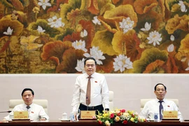 Chủ tịch Quốc hội Trần Thanh Mẫn phát biểu. (Ảnh: Thống Nhất/TTXVN)