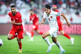 Indonesia (áo trắng) mất chiến thắng đầu tiên ở Vòng loại thứ 3 World Cup 2026 khu vực châu Á. (Nguồn: AFC)