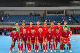 Tuyển Futsal nữ Việt Nam thắng đậm ngày ra quân Futsal châu Á 2024. (Nguồn: VFF)