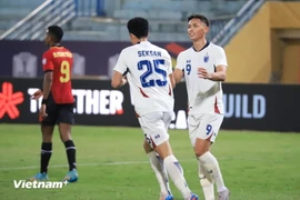 Thái Lan giành chiến thắng đậm ở ngày ra quân ASEAN Cup 2024. (Ảnh: Việt Anh/Vietnam+)