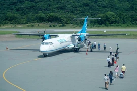 Sân bay Cà Mau hiện chỉ đảm bảo khai thác máy bay ATR72 hoặc tương đương. (Ảnh: PV/Vietnam+)