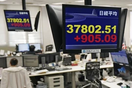 Chỉ số chứng khoán Nikkei đạt mức cao mới trong 34 năm . (Nguồn: Kyodo)