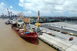 Tàu container cập cảng Hải Phòng. (Ảnh: Tuấn Anh/TTXVN)