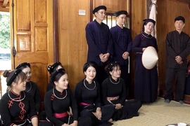 Hát Quan làng tại một đám cưới của người Tày ở Tuyên Quang. (Ảnh: Báo Dân tộc)