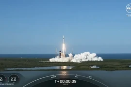Tên lửa SpaceX Falcon 9 cất cánh từ Tổ hợp phóng 39A tại Trung tâm vũ trụ Kennedy ở Florida vào ngày 6/12/2020 mang theo tàu vũ trụ Dragon chở hàng tiếp tế lên ISS. (Nguồn: NASA/SpaceX)