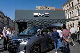 Mẫu xe điện của BYD tại Triển lãm ôtô quốc tế ở Munich, Đức ngày 8/9/2023. (Ảnh: THX/TTXVN)