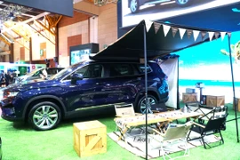 Sản phẩm xe cắm trại của thương hiệu ôtô Proton giới thiệu tại triển lãm. (Ảnh: Hằng Linh/TTXVN)