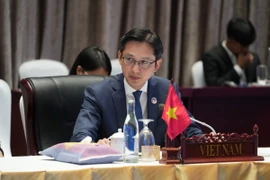 Thứ trưởng Bộ Ngoại giao Đỗ Hùng Việt tham dự Hội nghị. (Ảnh: TTXVN phát)