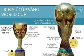 [Infographics] Nhìn lại lịch sử của chiếc Cup vàng World Cup