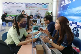 Ngày hội việc làm Khu Công nghệ cao-SHTP lần 1 năm 2023 tại Thành phố Hồ Chí Minh. (Ảnh: Thanh Vũ/TTXVN)