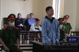 Triệu Văn Thành tại phiên tòa. (Nguồn: Công an Bắc Kạn)