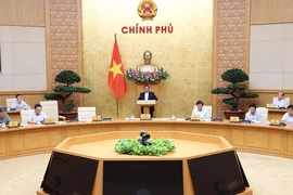 Thủ tướng Phạm Minh Chính chủ trì Phiên họp Chính phủ thường kỳ tháng 4 năm 2024. (Ảnh: Dương Giang/TTXVN)