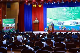 Thủ tướng Phạm Minh Chính kết luận Hội nghị công bố Quy hoạch tỉnh Tây Ninh. (Ảnh: Dương Giang/TTXVN)