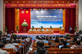Quang cảnh Hội thảo Văn hóa 2024 ở Quảng Ninh. (Ảnh: Thanh Vân/TTXVN)