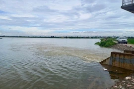 Lũ trên sông Bùi đang lên nhanh. (Nguồn: Báo Nông Nghiệp)