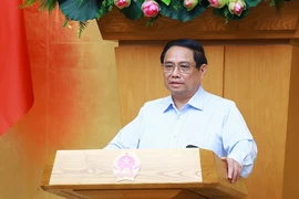 Thủ tướng Phạm Minh Chính chủ trì phiên họp Chính phủ chuyên đề về xây dựng pháp luật tháng 9 năm 2024. (Ảnh: Dương Giang/TTXVN)