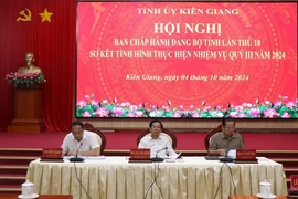 Hội nghị Ban Chấp hành Đảng bộ tỉnh Kiên Giang lần thứ 18. (Ảnh