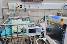 Các bác sĩ Bệnh viện Bạch Mai đã cứu chữa và can thiệp thành công cho một trẻ sơ sinh bị hẹp khít động mạch phổi. (Ảnh: PV/Vietnam+)