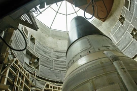Tên lửa liên lục địa có khả năng mang đầu đạn hạt nhân Titan II của Mỹ. (Ảnh: Sputnik/TTXVN)