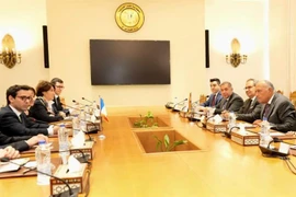 Ngoại trưởng Ai Cập Sameh Shoukry hội đàm với người đồng cấp Pháp Stephane Sejourne. (Nguồn: Bộ Ngoại giao Ai Cập)