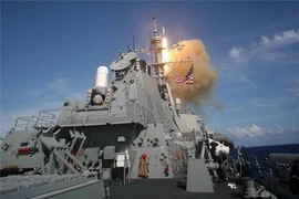 Tên lửa SM-3 được phóng thử nghiệm từ hệ thống Aegis trên tàu khu trục USS Decatur (DDG 73) của Mỹ. (Ảnh: Hải quân Mỹ cung cấp)
