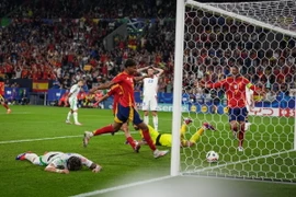 Tây Ban Nha là đội chơi thuyết phục nhất tại Vòng bảng EURO 2024. (Ảnh: THX/TTXVN)