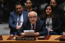 Đặc phái viên Palestine tại Liên hợp quốc Riyad Mansour. (Ảnh: AFP/TTXVN)