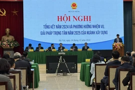 Hội nghị tổng kết năm 2024 và triển khai phương hướng nhiệm vụ, giải pháp trọng tâm năm 2025 của ngành xây dựng. (Ảnh: Thu Hằng/TTXVN)