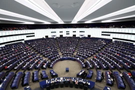 Toàn cảnh phiên họp toàn thể của Nghị viện châu Âu (EP) ở Strasbourg, Pháp. (Ảnh: AFP/TTXVN)