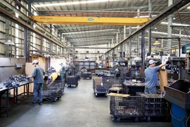 Xưởng sản xuất của Công ty Cơ khí Động lực Toàn Cầu, doanh nghiệp có vốn đầu tư FDI tại khu công nghiệp Giang Điền, huyện Trảng Bom, tỉnh Đồng Nai. (Ảnh: Hồng Đạt/TTXVN)
