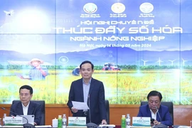 Phó Thủ tướng Trần Lưu Quang tới dự và phát biểu chỉ đạo. (Ảnh: Tuấn Anh/TTXVN)