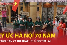 Tìm lại những 'Ký ức Hà Nội 70 năm' trên phố bích họa Phùng Hưng