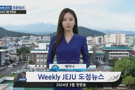 Người dẫn chương trình J-na của chương trình Weekly JEJU. (Nguồn: Korea Herald)