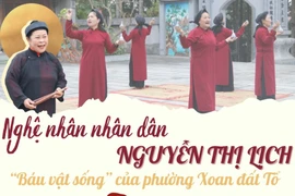 Nghệ nhân nhân dân Nguyễn Thị Lịch: “Báu vật sống” của phường Xoan đất Tổ