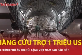 Ấn Độ gửi tặng Việt Nam gửi tặng số hàng cứu trợ bão lũ trị giá 1 triệu USD