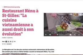 BRUZZ giới thiệu nhà hàng Nénu ở quận St-Gilles, Brussels chuyên về ẩm thực Việt Nam hiện đại. (Ảnh: TTXVN phát)