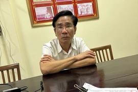 Phạm Văn Bộ tại cơ quan điều tra Công an huyện Bảo Lâm. (Ảnh TTXVN phát)