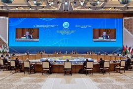 Toàn cảnh Hội nghị lần thứ 24 của Hội đồng Nguyên thủ Quốc gia SCO ở Astana, Kazakhstan, ngày 4/7/2024. (Ảnh: ANI/TTXVN)