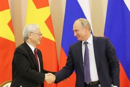 Tổng thống Vladimir Putin hội đàm với Tổng Bí thư Nguyễn Phú Trọng thăm chính thức Liên bang Nga (Sochi, 6/9/2018). (Ảnh: Trí Dũng/TTXVN)