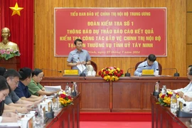 Thượng tướng Lương Tam Quang phát biểu tại hội nghị. (Ảnh: Minh Phú/TTXVN)