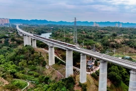 Trung Quốc hiện có mạng lưới đường sắt cao tốc dài nhất thế giới. (Ảnh: TTXVN phát)