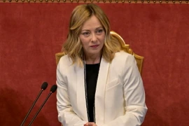 Thủ tướng Italy Giorgia Meloni. (Ảnh: AFP/TTXVN)