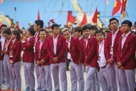 Kỳ Asiad này có phần tiếc nuối vì Olympic Việt Nam hụt mất tấm huy chương Đồng nhưng nhìn chung, đội đã có giải đấu thành công, là đại diện Đông Nam Á duy nhất từ trước đến nay có mặt ở vòng 4 đội mạnh nhất môn bóng đá nam. (Ảnh: Minh Sơn/Vietnam+) 