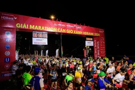 400 HDBank Runners tại Green Cần Giờ Marathon HDBank 2024. (Ảnh: Vietnam+)