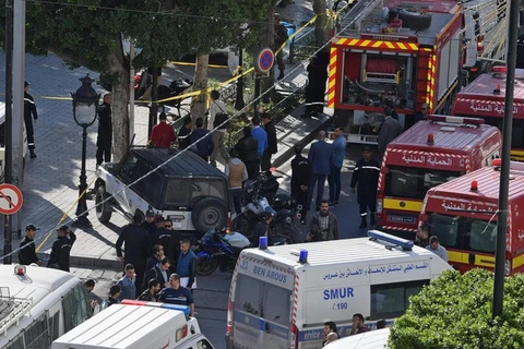 Lực lượng an ninh Tunisia phong tỏa hiện trường 1 vụ tấn công. (Nguồn: AFP)